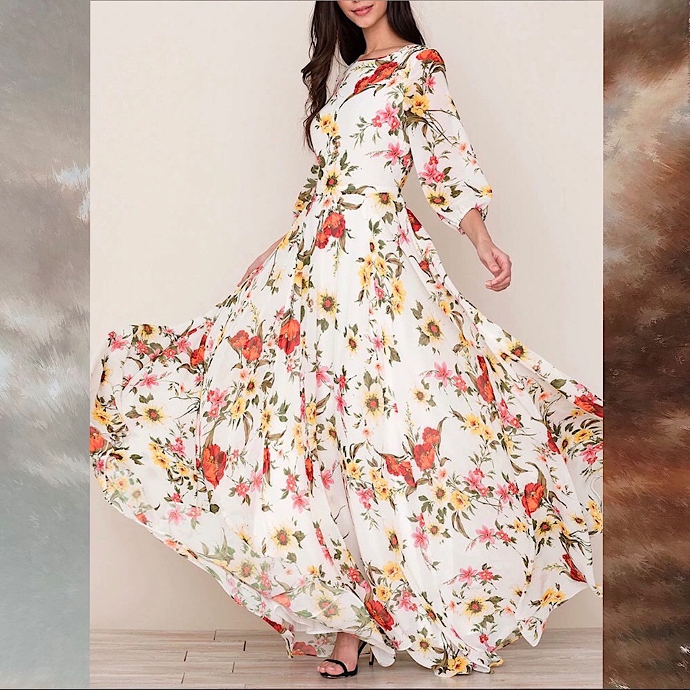 Yumi Kim Romantic Floral Print Maxi Dress